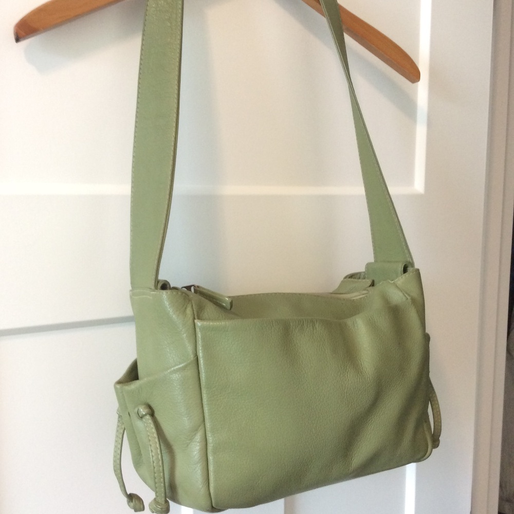 JP Ourse Open Trails Petite leather purse - Kiwi green